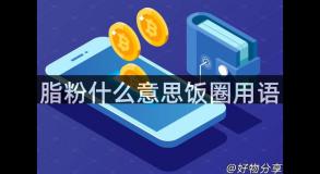 脂粉什么意思饭圈用语
