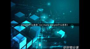 people什么意思（so many people什么意思）