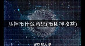 质押币什么意思(币质押收益)