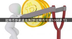 比特币炒家遭血洗(炒比特币亏损1000多万)