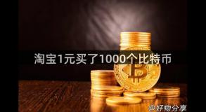 淘宝1元买了1000个比特币
