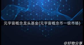 元宇宙概念龙头基金(元宇宙概念币一级市场)