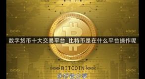 数字货币十大交易平台_比特币是在什么平台操作呢