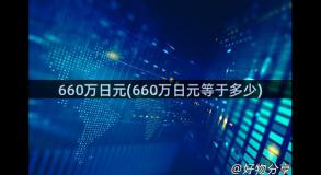 660万日元(660万日元等于多少)