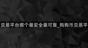 泰达币交易平台哪个最安全最可靠_狗狗币交易平台下载