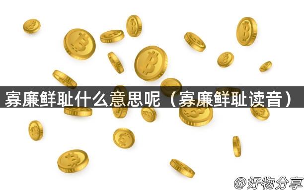 寡廉鲜耻什么意思呢（寡廉鲜耻读音）