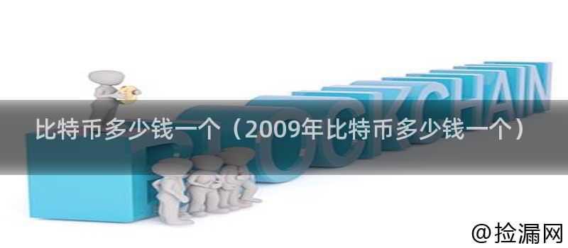 比特币多少钱一个（2009年比特币多少钱一个）插图
