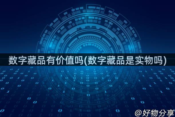 数字藏品有价值吗(数字藏品是实物吗)
