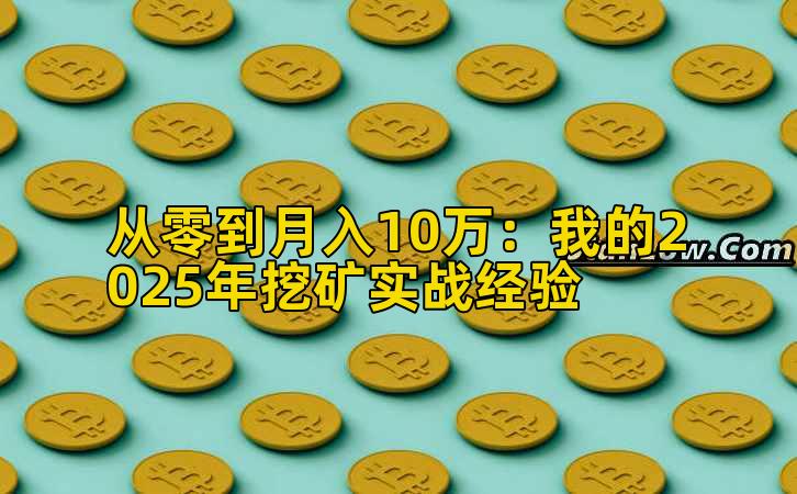 从零到月入10万：我的2025年挖矿实战经验