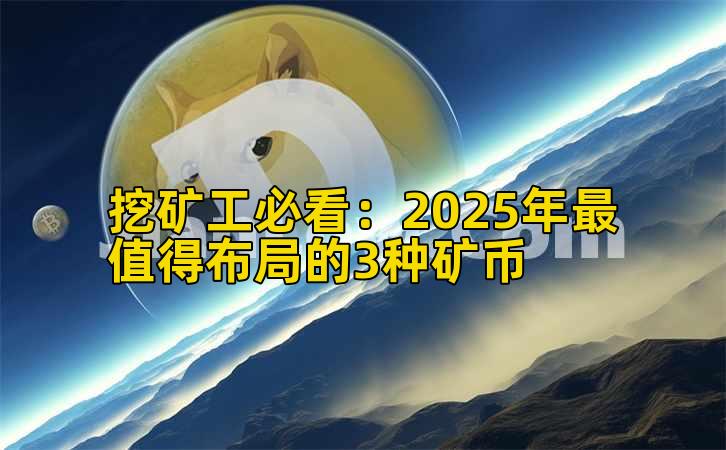 挖矿工必看:2025年最值得布局的3种矿币