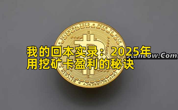我的回本实录:2025年用挖矿卡盈利的秘诀