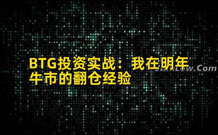 BTG投资实战：我在明年牛市的翻仓经验