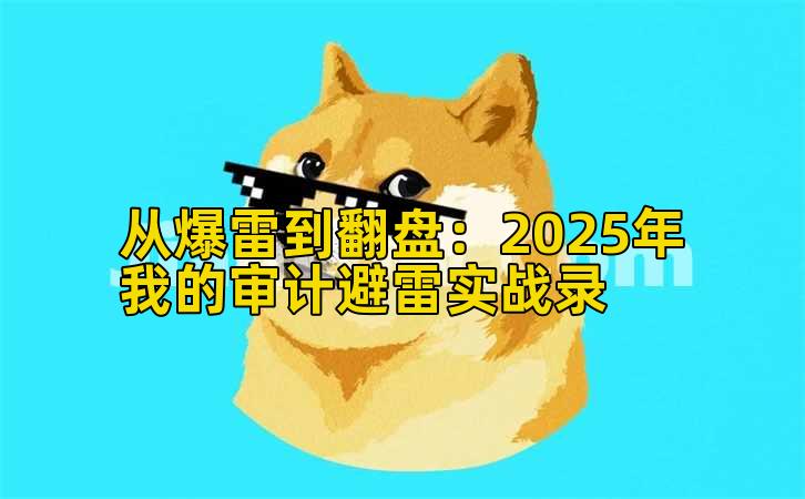 从爆雷到翻盘:2025年我的审计避雷实战录