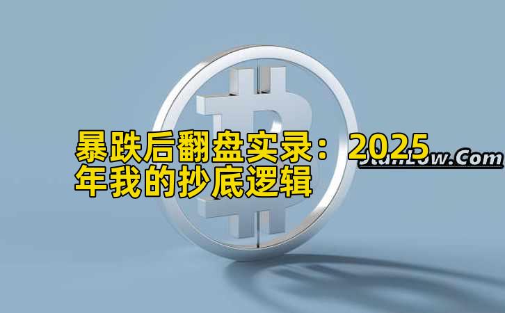 暴跌后翻盘实录:2025年我的抄底逻辑