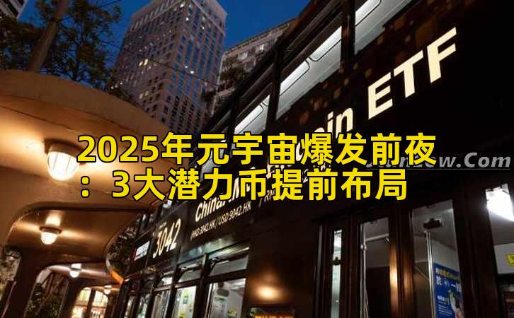 2025年元宇宙爆发前夜：3大潜力币提前布局