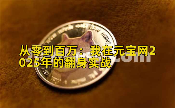 从零到百万：我在元宝网2025年的翻身实战