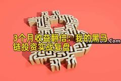 3个月收益翻倍：我的黑马链投资实战复盘