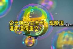 企比特vs主流币：现阶段谁更值得重仓？