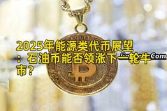 2025年能源类代币展望：石油币能否领涨下一轮牛市？