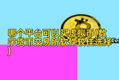 哪个平台可以买虚拟币(数字货币交易所软件较佳选择)