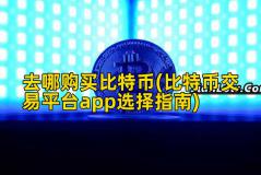 去哪购买比特币(比特币交易平台app选择指南)